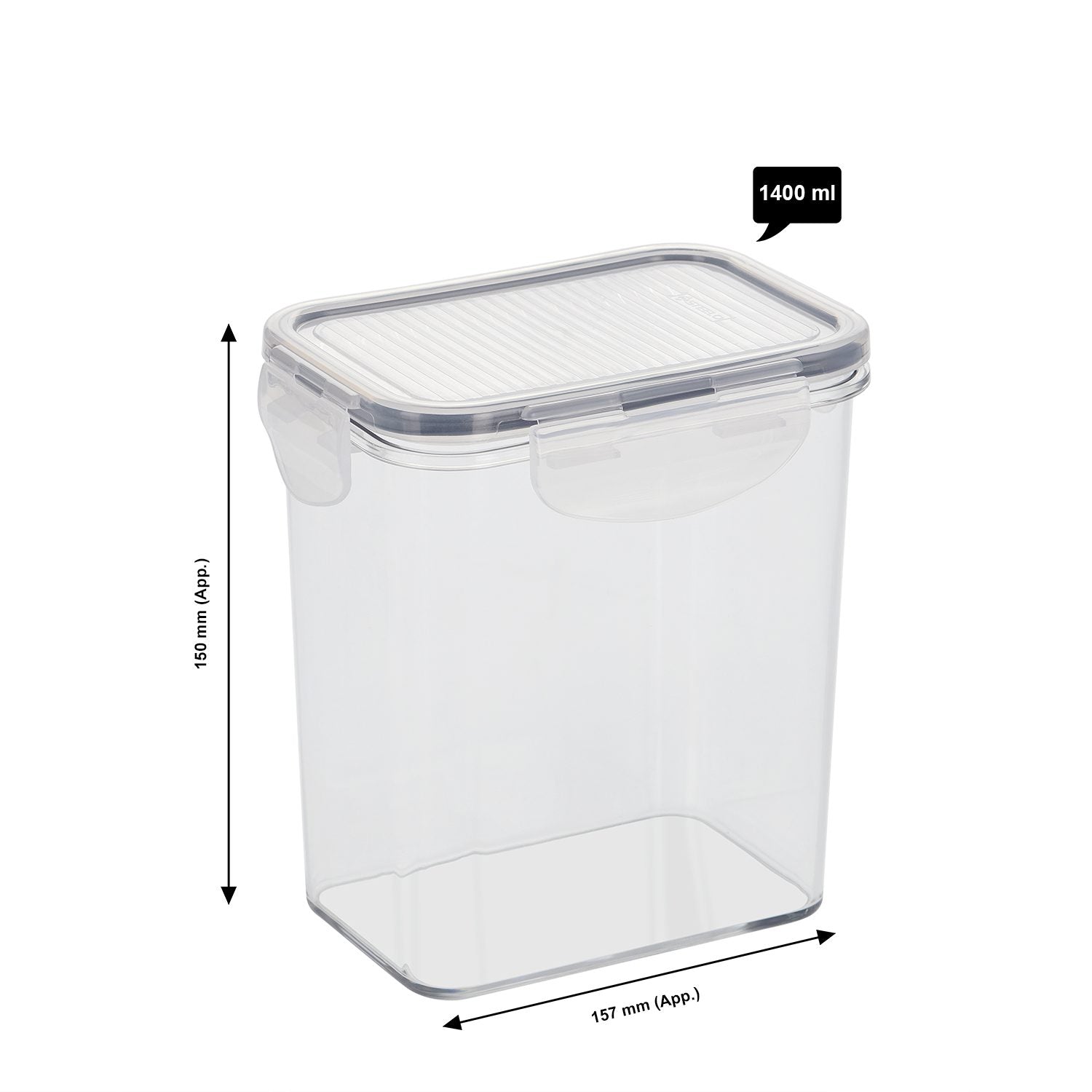 47oz / 1400ml Rectangle Click Container