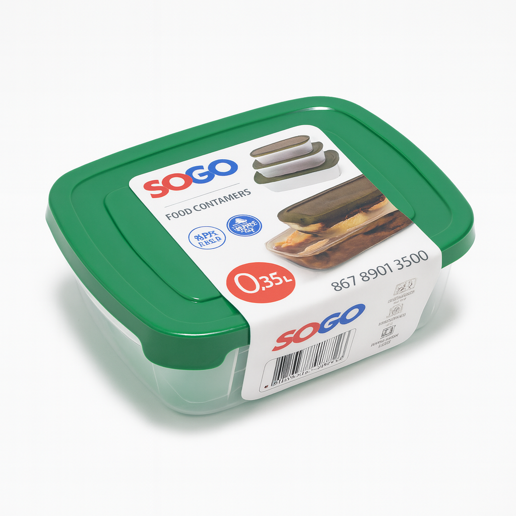 3pk Rectangle Storage Container (20oz / 600ml ea)