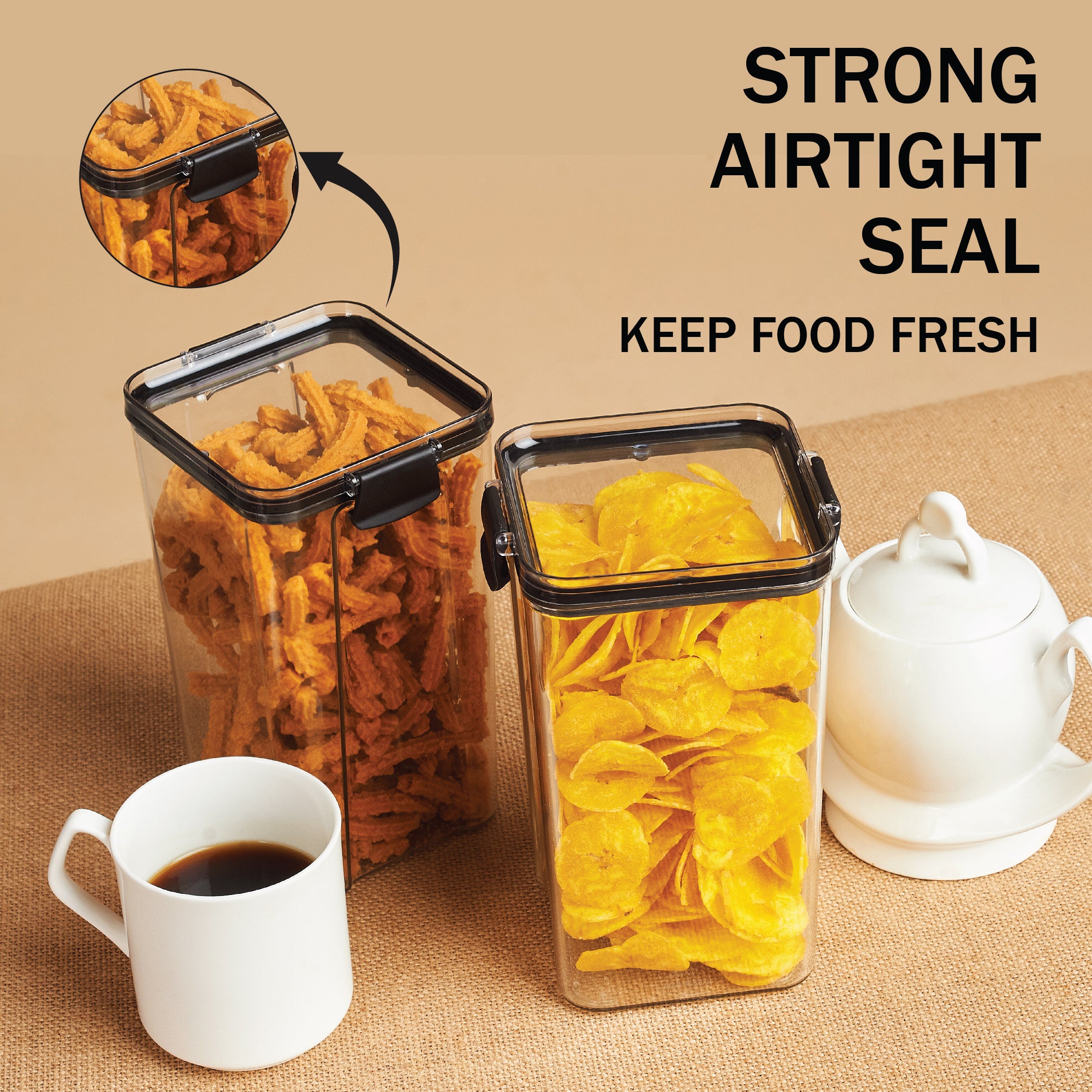 44oz / 1300ml Square Modular Container