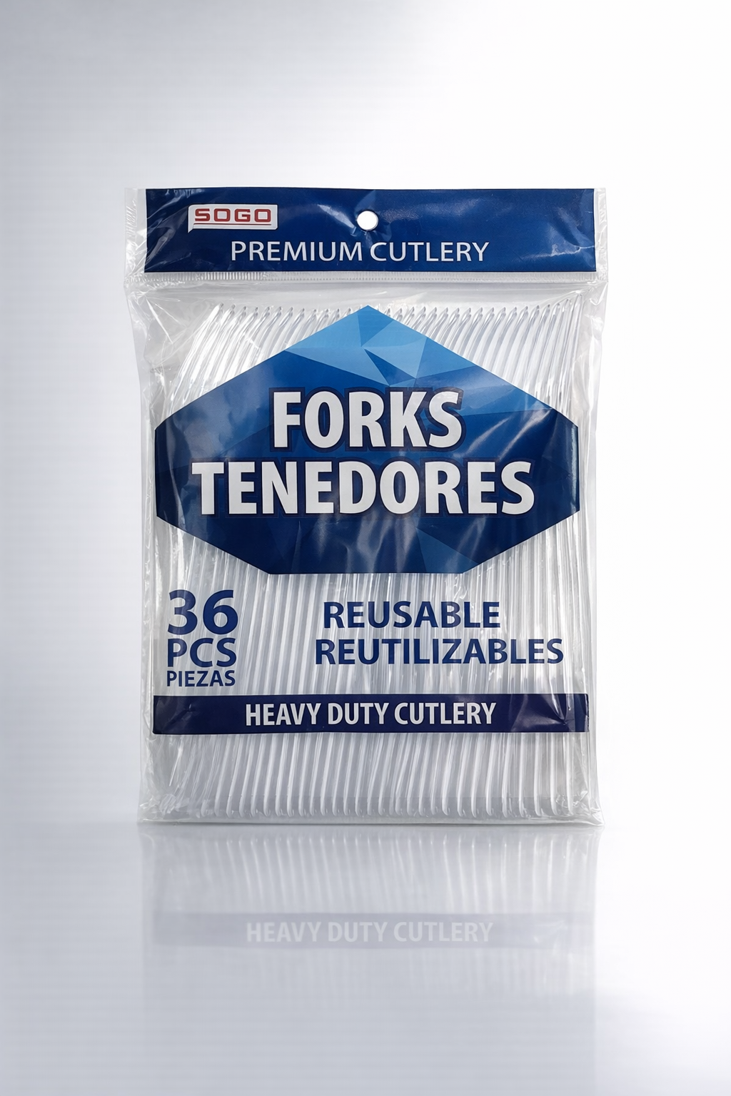 36ct Plastic Forks (Heavy Duty) - Clear
