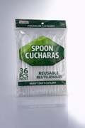 36ct Plastic Spoons (Heavy Duty) - Clear