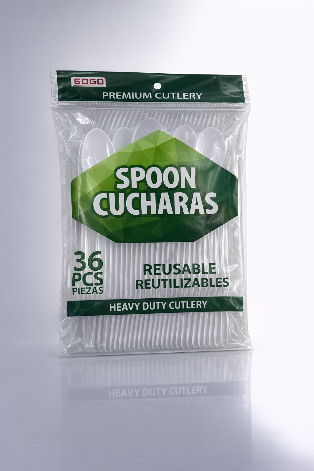 36ct Plastic Spoons (Heavy Duty) - Clear
