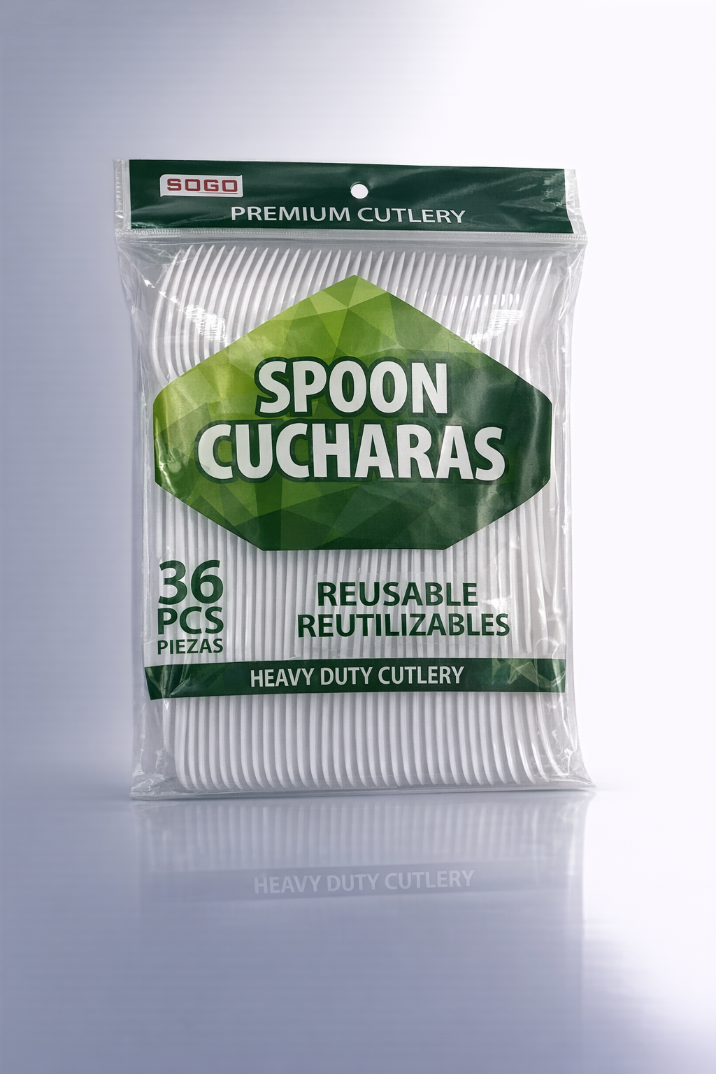36ct Plastic Spoons (Heavy Duty) - White