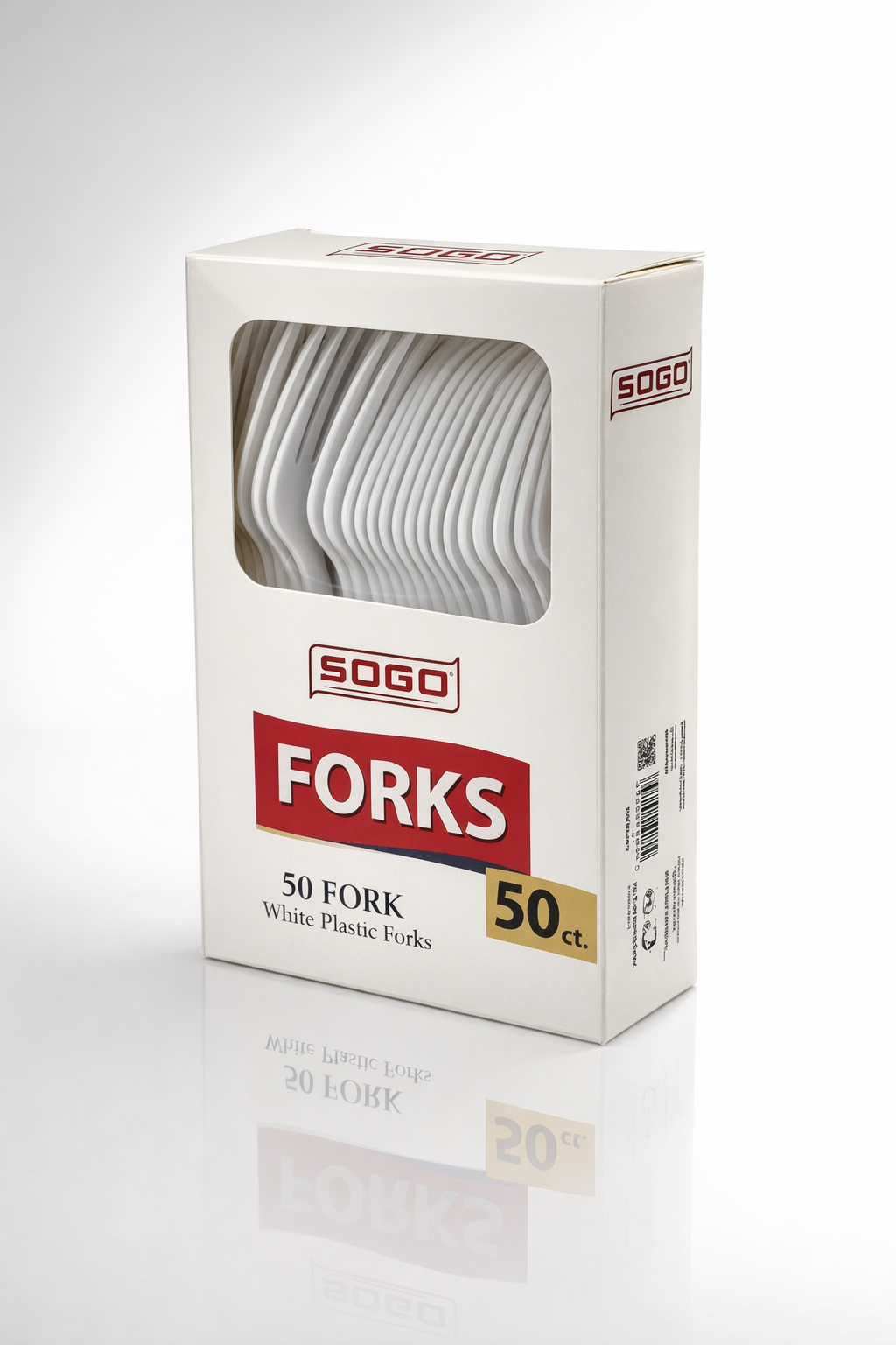 50ct Plastic Forks (Heavy Duty) - White