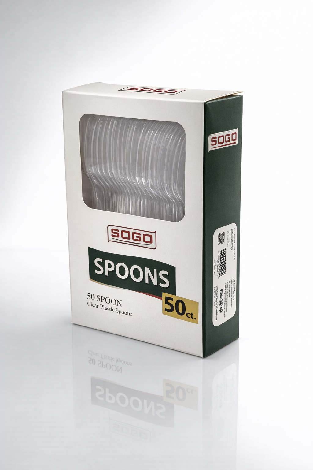 50ct Plastic Spoons (Heavy Duty) - Clear