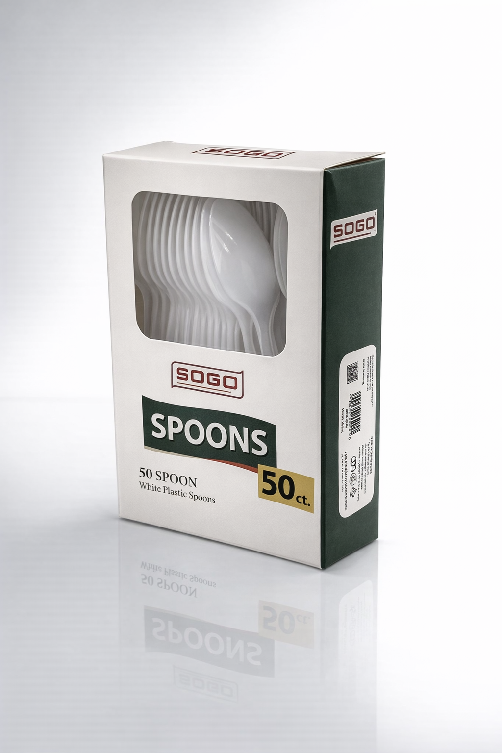 50ct Plastic Spoons (Heavy Duty) - White